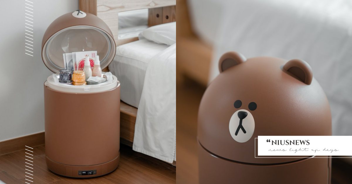 韓國推LINE FRIENDS熊大＆莎莉小冰箱！壓嘴開啟太療癒，還可當藍牙喇叭 韓國、LINE FRIENDS、熊大、莎莉、小冰箱、藍牙喇叭