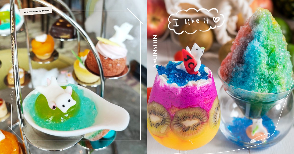 「夏威夷衝浪貓貓」下午茶，到六福萬怡酒店也能體驗海島風情！酸甜滋味貓奴必吃不可 六福萬怡酒店、六福村、貓控、貓咪、下午茶、雲朵下午茶、夏威夷、海島、熱帶水果