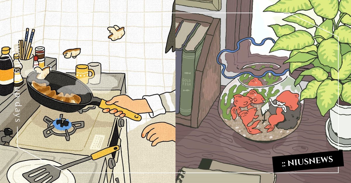 日本治癒系插畫「IRAKAADUKO」鍋貼化身鳥兒飛香撲鼻，金魚缸裡藏嬌美人魚！ 日本、插畫、IRAKAADUKO、イラカアヅコ、療癒、藝術、插圖、藝術