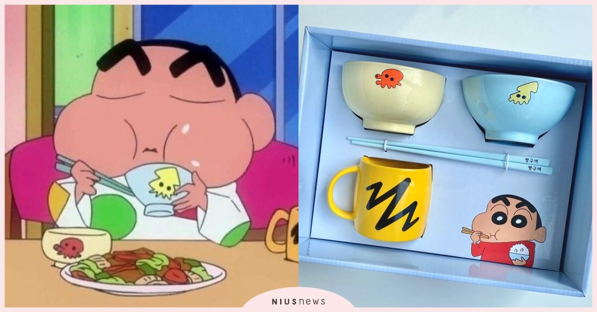 韓國限定「蠟筆小新餐具組」！碗筷＆杯子整組神還原漫畫場景 蠟筆小新、蠟筆小新餐具組、DUCKY WORLD、더키월드、蠟筆小新漫畫