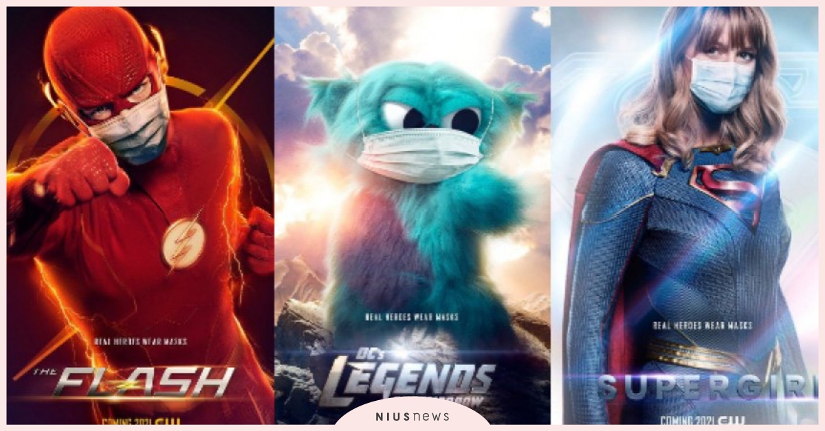 「閃電俠」「女超人」DC英雄們也戴上！「綠箭宇宙」海報對抗病毒通通「罩」起來 DC、綠箭宇宙、口罩、閃電俠、女超人