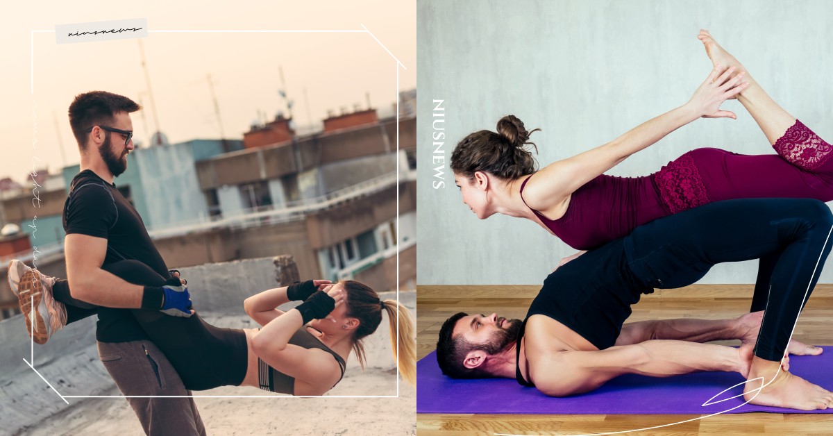 超甜、超害羞的3招情侶限定「雙人運動」！情人節不出門就在家裡感受「肌」情吧 情人節、七夕、情侶、健身、運動