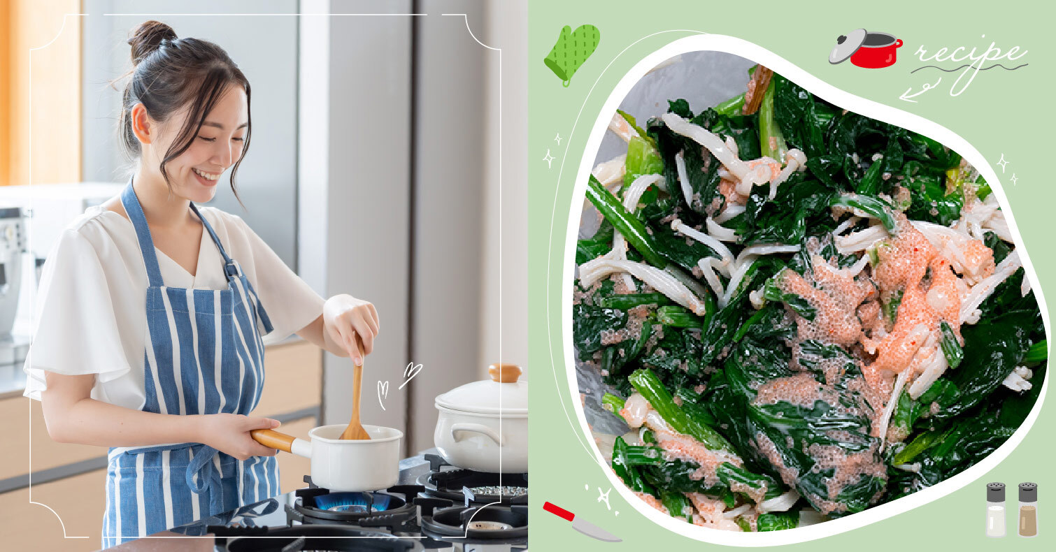 10分鐘就能完成！菠菜拌明太子美乃滋 健康、補鐵、貧血、常備菜