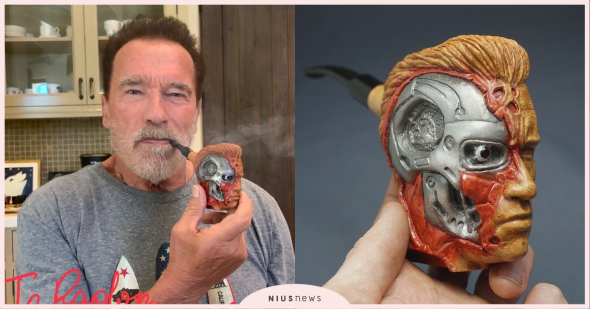 雕刻家自製「魔鬼終結者」超精緻煙斗PO上網！意外釣出阿諾本尊詢價，後續結局超展開 魔鬼終結者、阿諾、電影、煙斗、藝術