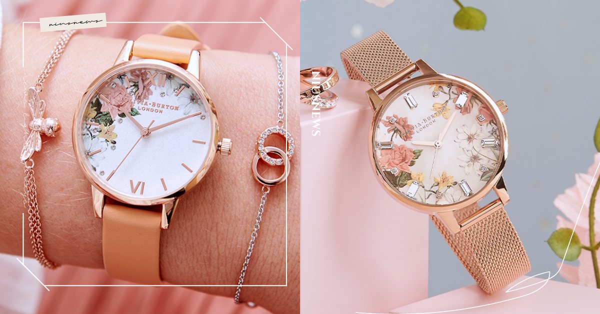 戴上花卉錶仙一整個秋冬！Olivia Burton全新「手繪感花卉錶盤」美翻！ Olivia Burton、夢幻、手錶、腕錶、花卉