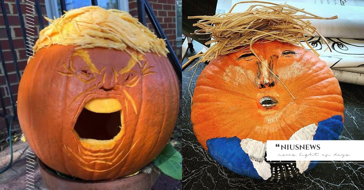 萬聖節不再只刻一般南瓜，「川普瓜 Trumpkin」搞笑上陣！網友們大秀藝術天份 萬聖節、美國、選舉、川普、Trumpkin、南瓜、川瓜、川普瓜、Jack-o-Lantern