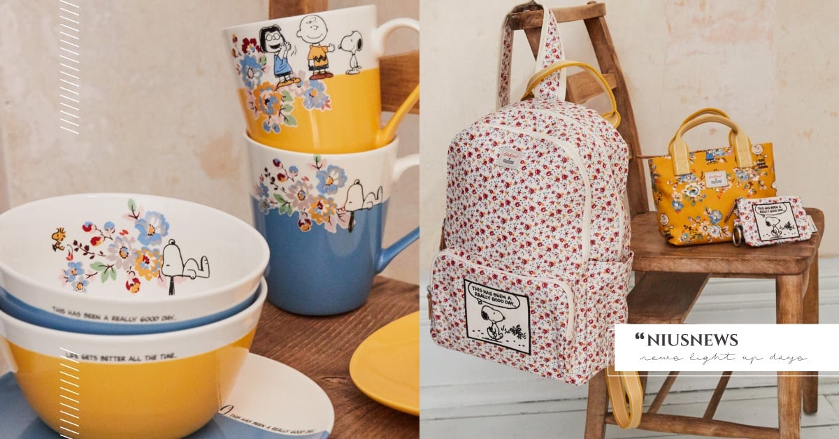 史努比悠閒躺上杯盤！Cath Kidston×史努比聯名居家系列，側背包秋日必收 Cath Kidston、史努比、SNOOPY、PEANUTS、馬克杯、沙拉碗、後揹包