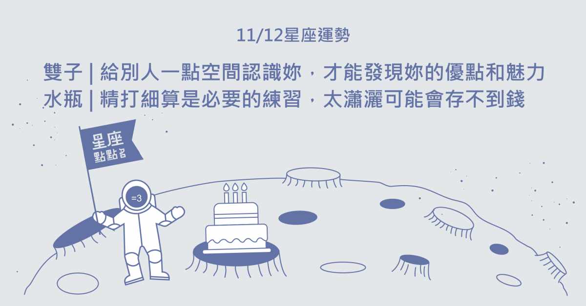 11/12星座點點名：獅子把握今天的行動力，迎來突破與進展！每日星座進化2.0 星座運勢、當日運勢、星座點點名、每日星座進化