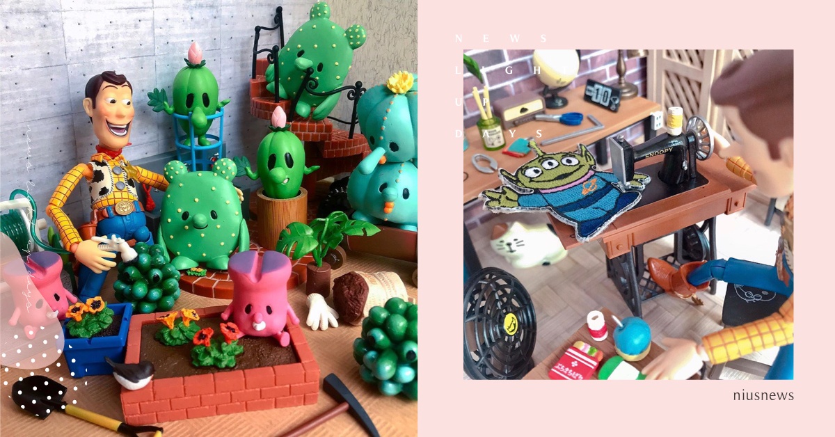 一窺胡迪的居家日常！原來是被耽誤的園藝與手作達人！？｜打翻玩具箱 胡迪、玩具總動員、公仔、玩具、扭蛋