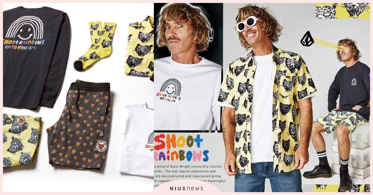 加州休閒品牌VOLCOM攜手澳洲知名衝浪藝術家Ozzie Wright「限定推出Shoot Rainbows別注系列」繽紛玩心為今夏注入搖滾活力！ 