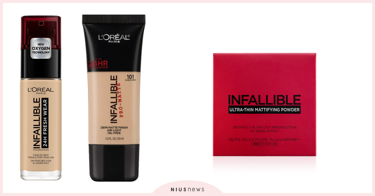 巴黎萊雅最強底妝INFALLIBLE家族 持妝控油妙方大補帖！去脫妝、解出油打造無瑕高顏值 巴黎萊雅、底妝、無瑕、LOREAL