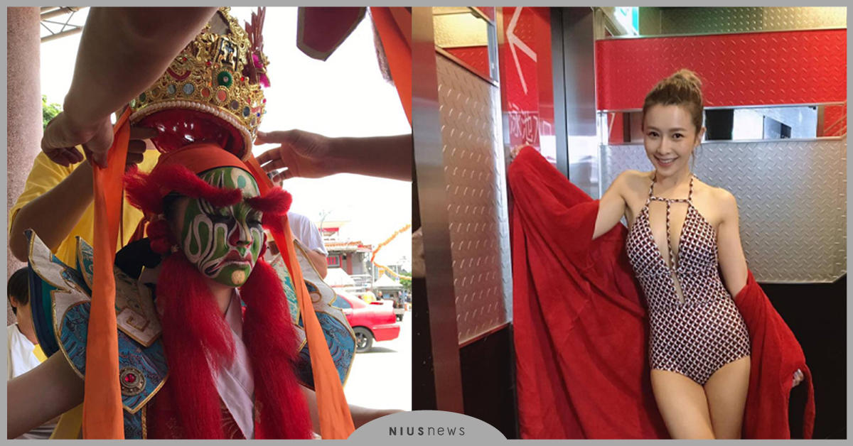 三立八點台劇《炮仔聲》吳婉君多變 先畫臉變官將首  緊接展現女人為穿低胸泳裝展性感 炮仔聲、吳家雯、三立八點台劇