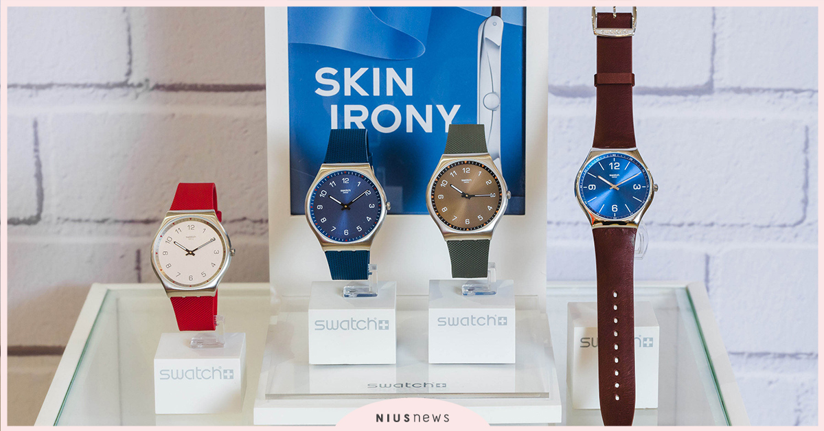 Swatch超薄金屬回歸X袁艾菲率性穿搭 風格盡情錶現 精品、流行、手錶