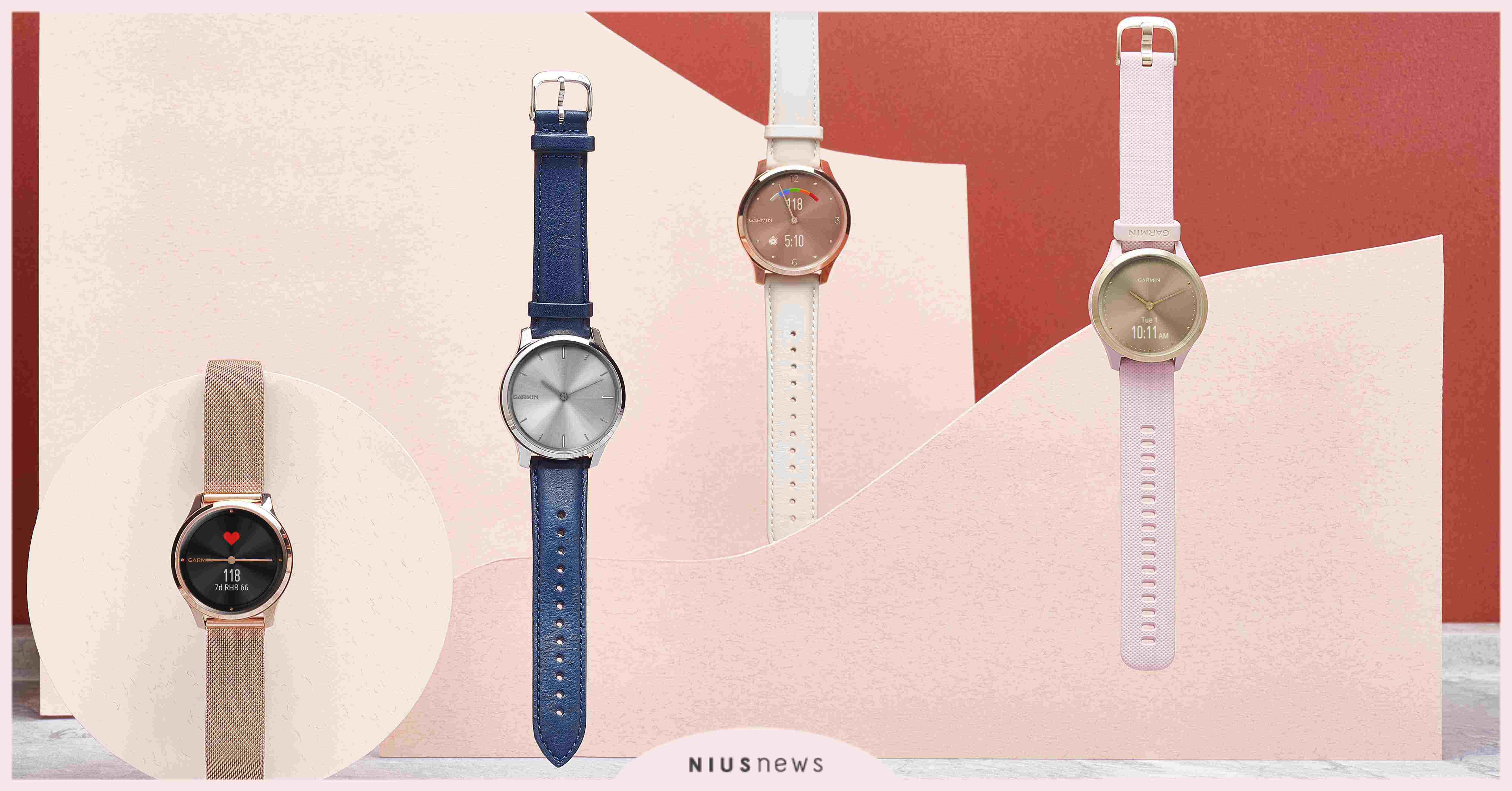 Garmin敲敲錶全進化vívomove系列亮相  獨一有二 全屏隱藏式觸控螢幕搭互動指針  Garmin、vívomove、敲敲錶、新世代智慧錶、全屏隱藏式