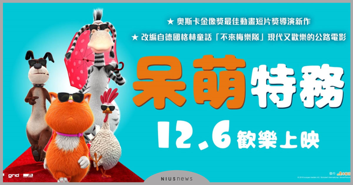 《呆萌特務》萌喵帶你勇闖特務旅程!12月6日萌化你的心!! 呆萌特務、寵物電影、萌寵電影