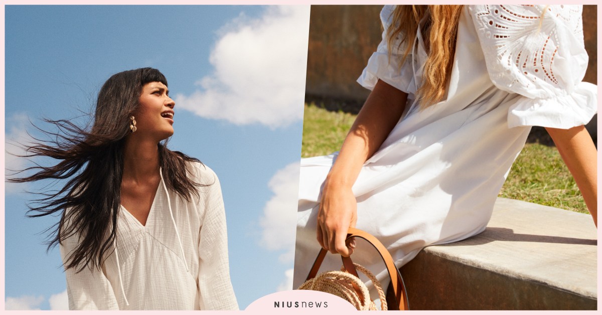 H&M 夏季女裝再度延續永續概念！打造全白悠閒時尚 H&M、 h&m、 夏季女裝、 夏季時尚、 永續發展、