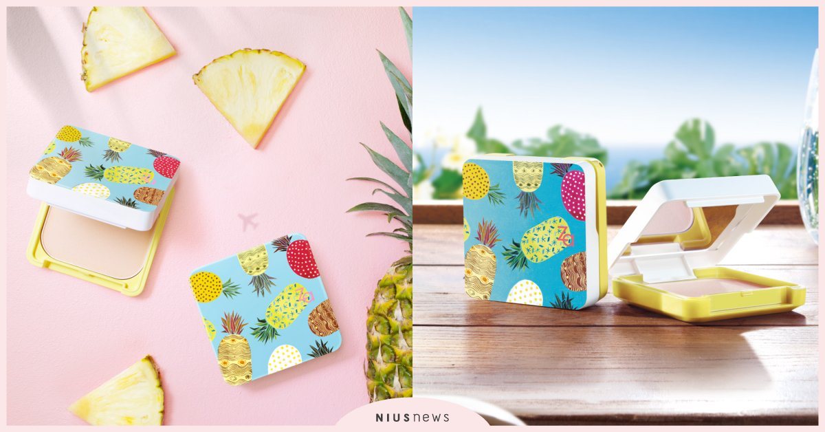 開架銷售No.1！Za百萬明星粉餅贈台灣特產鳳梨設計粉盒 Za、粧自然無瑕粉餅-旺來限定組、台灣特產鳳梨設計粉盒、屈臣氏搶先上市