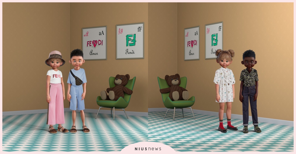 2020-2021秋冬童裝與嬰兒裝系列俏皮上市 展現經典與童趣交織的對比魅力  秋冬童裝、嬰兒裝、FENDI 