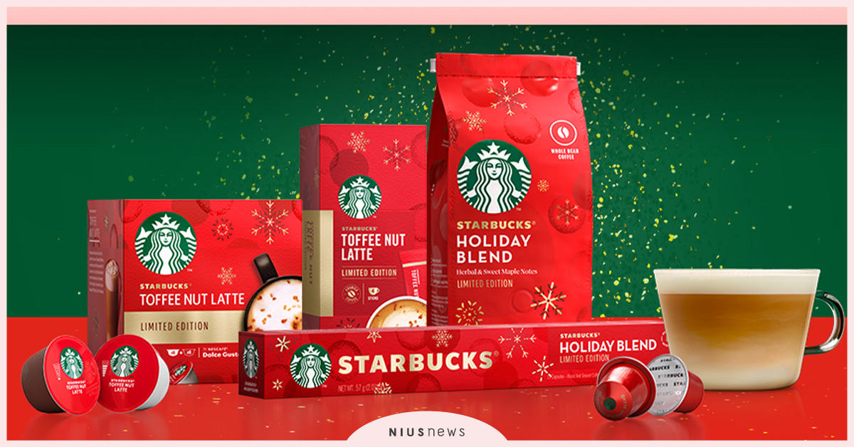 聖誕暖心星風味，在家就能享受！Starbucks At Home星巴克節日限定系列 星巴克、Starbucks、咖啡膠囊、太妃核果拿鐵、季節限定、雀巢