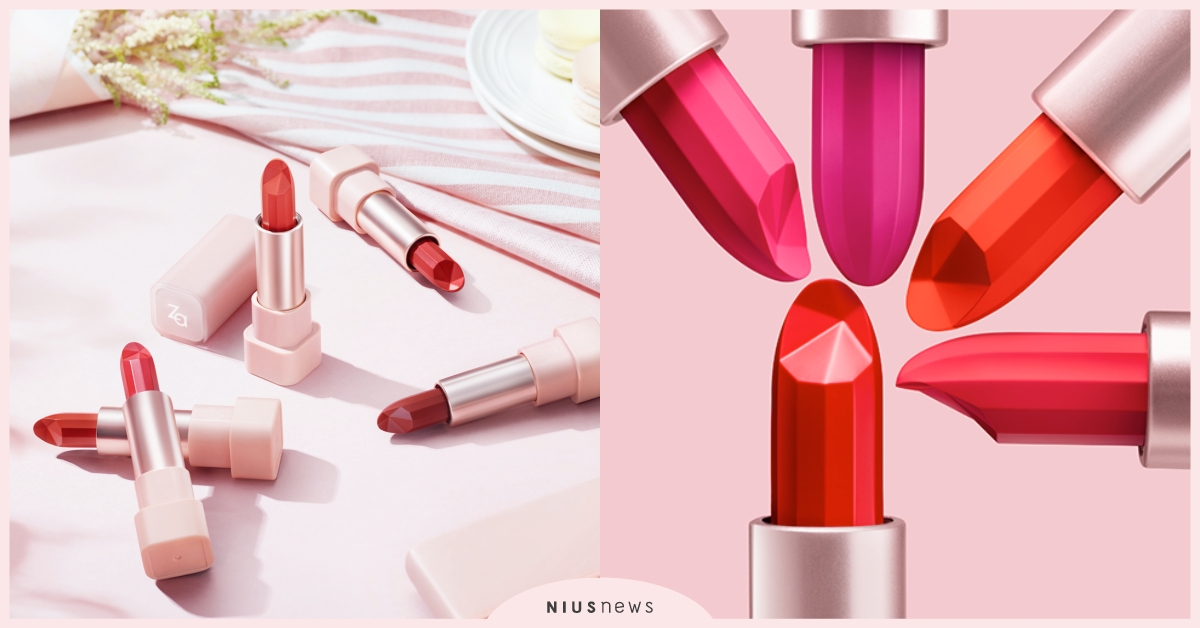 Za絲滑誘人雙唇一抹上癮，柔潤微霧服貼顯色！ Za、潮色邂逅唇彩柔霧款、濃奶昔唇膏