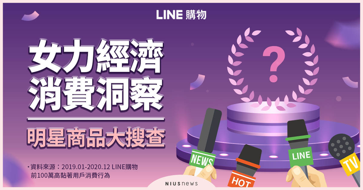 「她」商機當道！LINE購物《女力經濟消費洞察》公布3大熱門商品 LINE、購物、女力經濟消費洞察、熱門商品