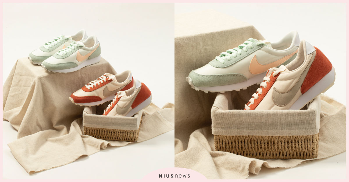 溫柔系女孩必備款！NIKE DAYBREAK 哈密瓜奶霜、栗子烤布蕾色調復古鞋全新上市 NIKE、溫柔系女孩、鞋子