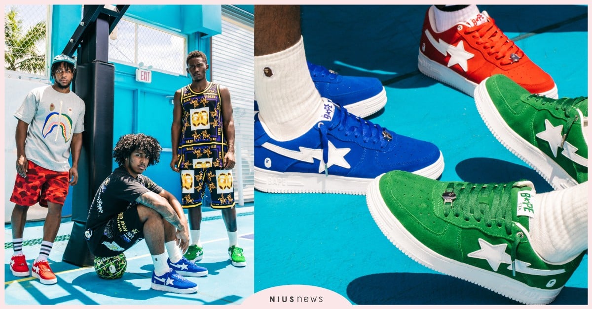 BAPE STA以大膽配色回歸本色！賦予三款絢麗的高飽和色彩，致敬最初的鞋款 BAPE、鞋子、時尚、潮流