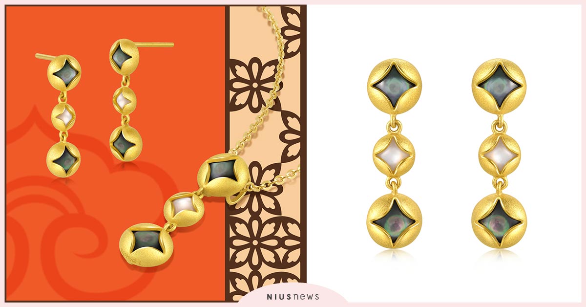 點睛品「文化祝福系列」推新品，設計靈感源於古錢造型與窗花，富含文化底蘊 點睛品、耳環、手鍊、項鍊