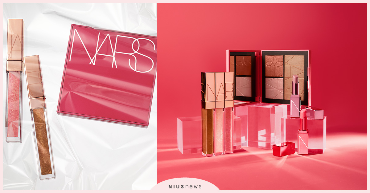 NARS沁透水光系列，絕美粉紅水光，極致保養系美唇令人深陷！ NARS、極致保養系美唇、沁透水光系列、沁透水光頰彩修容盤、蜜香玫瑰色調