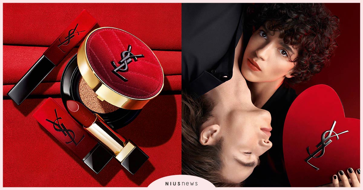 YSL熾熱絨情限定版，超人氣YSL唇彩、氣墊首度穿上絕美熾熱紅絲絨設計！ YSL、唇彩、氣墊、熾熱絨情
