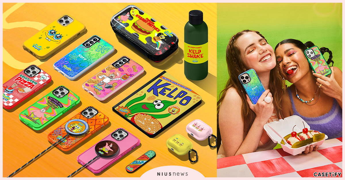 CASETiFY首度攜手海綿寶寶推出聯名電子與生活配件！多款防摔手機殼繽紛亮相 CASETiFY、海綿寶寶、防摔手機殼