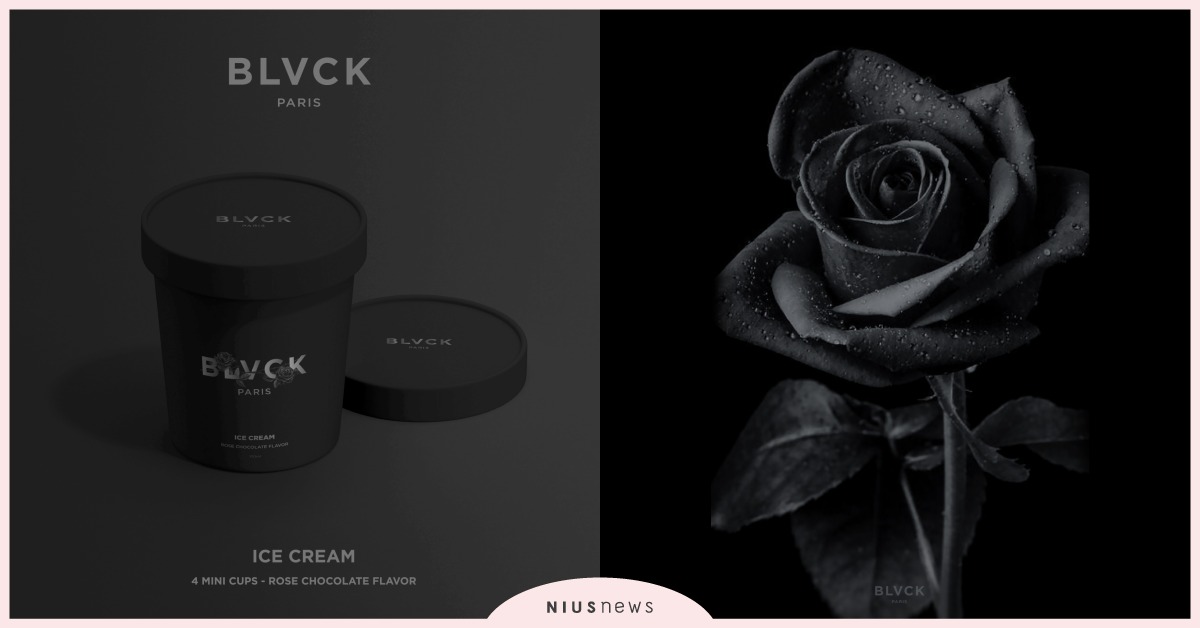 全台首款「唇」黑冰淇淋！法國時尚品牌BLVCK 「黑色冰淇淋」浪漫登台 闇黑玫瑰巧克力冰淇淋、最潮冰淇淋、唇黑冰淇淋