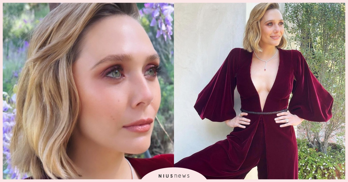 最美漫威女神伊莉莎白歐森，攜手香緹卡打造粉紅鑽石妝！魅力狂掃評論家選擇電影獎 漫威、緋紅女巫、伊莉莎白、香緹卡、彩妝、口紅、底妝