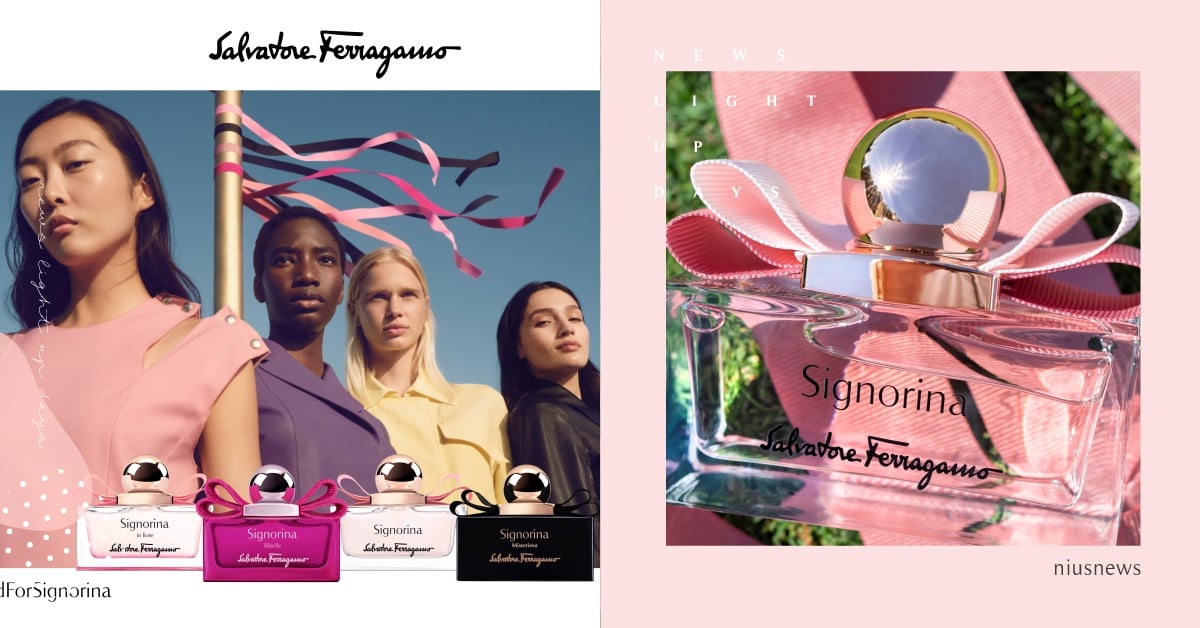 Salvatore Ferragamo永恆經典之作「SIGNORINA香氛系列」歌頌多元女性的動人瞬間！ Salvatore Ferragamo、SIGNORINA香氛系列、StandForSignorina、芭蕾女伶淡香精、花漾伊人女性淡香水、伊人黎貝拉女性淡香精
