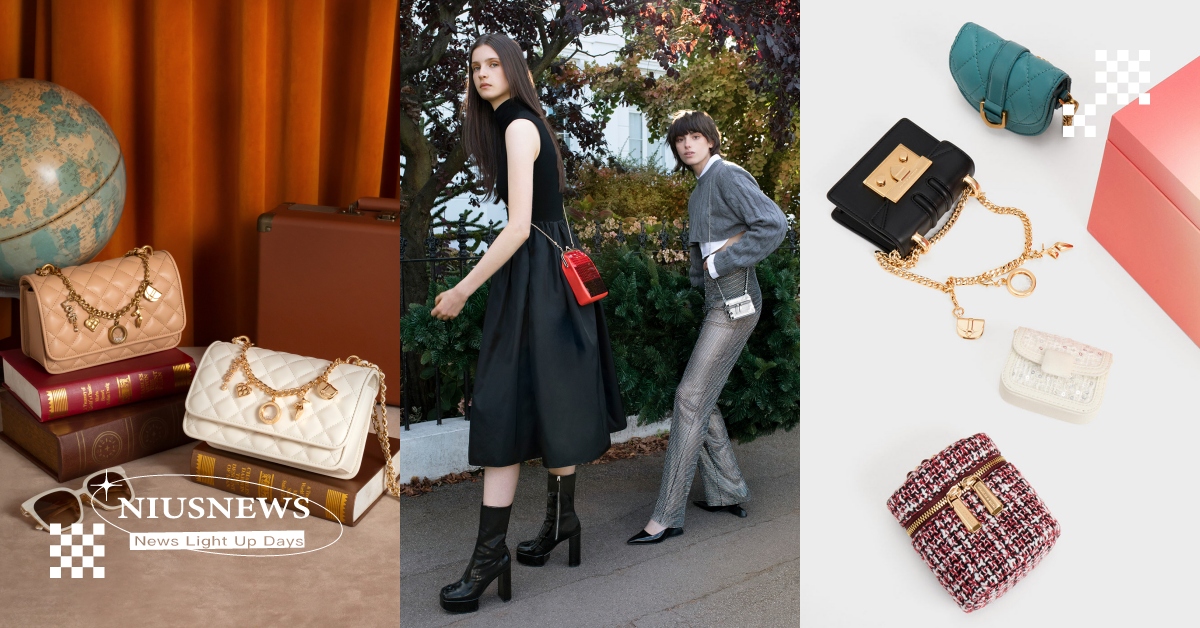CHARLES & KEITH 節慶系列，閃亮點綴派對裝束，獨特設計感及寵粉細節，成就你的閃耀自信！ CHARLES&KEITH、小CK、閃耀奇蹟迷你包禮盒、Love鍊條菱格肩背包、2022節慶系列
