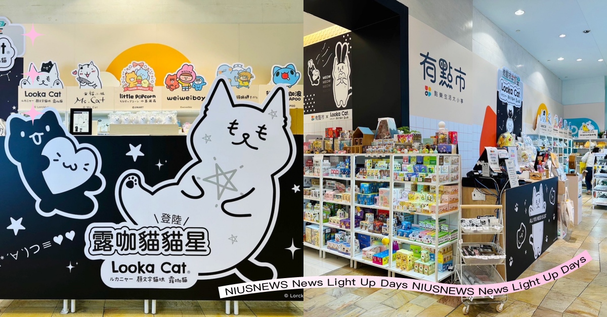 軟萌系新星露咖貓Looka Cat來囉！首次Pop-Up主題店「露咖貓貓星」正式登陸夢時代有點市！ 露咖貓、LookaCat、露咖貓貓星、有點市