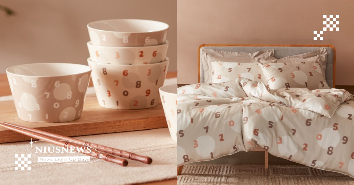 HOLA聯名SOU・SOU秋日質感新品！十數和圓點陶瓷碗必收、奶油棕床包太療癒 HOLA、SOU・SOU、陶瓷碗、玻璃水瓶、床包、法蘭絨毯