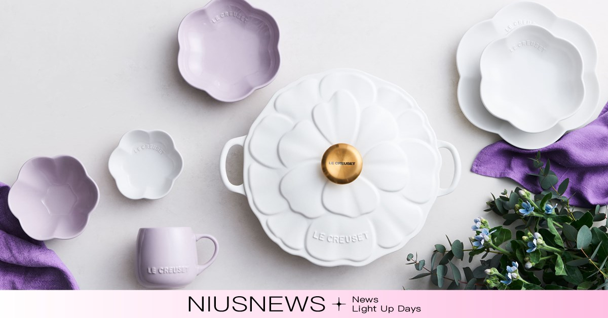 優雅春荷浪漫初現　探索春暖花開新生活 LE CREUSET「輕荷花妍系列」迎接春日輕飲食主義 LE CREUSET、輕荷花妍系列、鑄鐵鍋