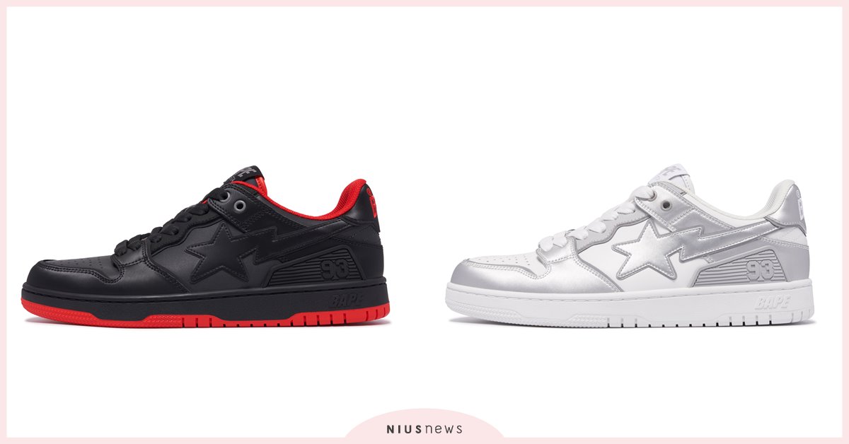 BAPE® SK8 STA 反光功能回歸 兩配色結合賽博科幻美學 BAPE® SK8 STA、鞋、運動鞋