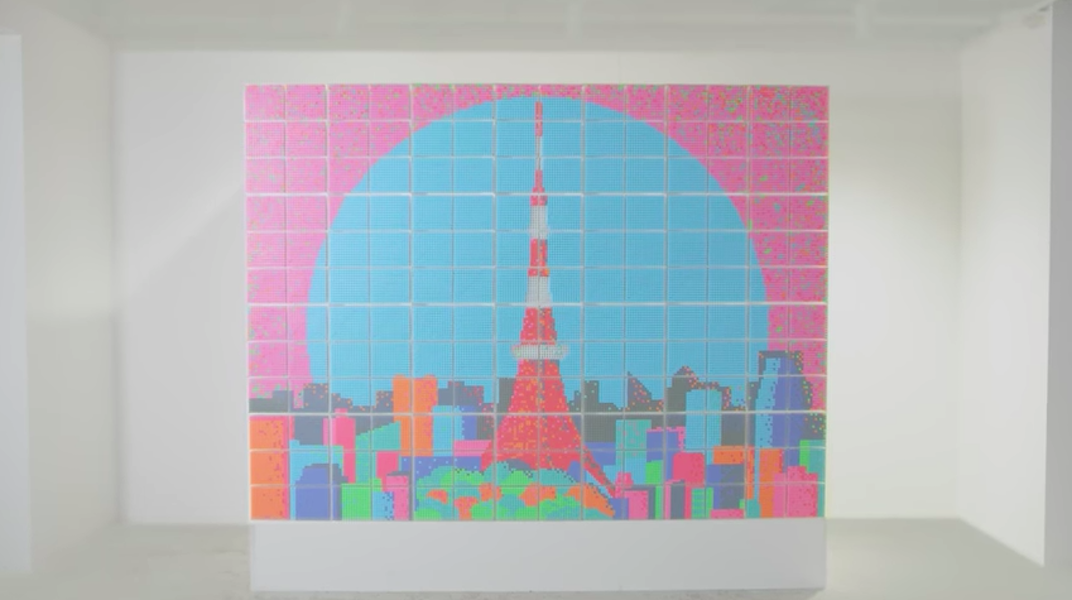 MUJI無印良品送給巴黎的聖誕禮物！用37,968隻原子筆排成的東京鐵塔登場！ MUJI、無印良品、原子筆、法國、巴黎、東京鐵塔、聖誕節、TOKYO PEN PIXEL、Wondershow