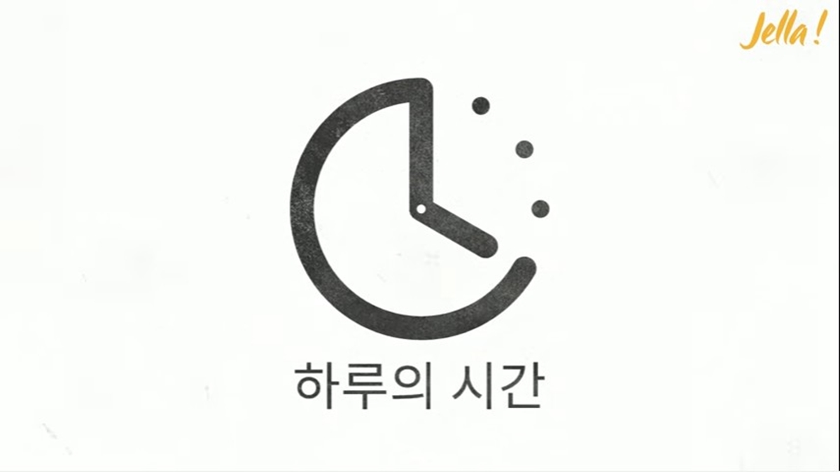 하루의 시간 (一天的時間) 一天的時間、單字卡一下